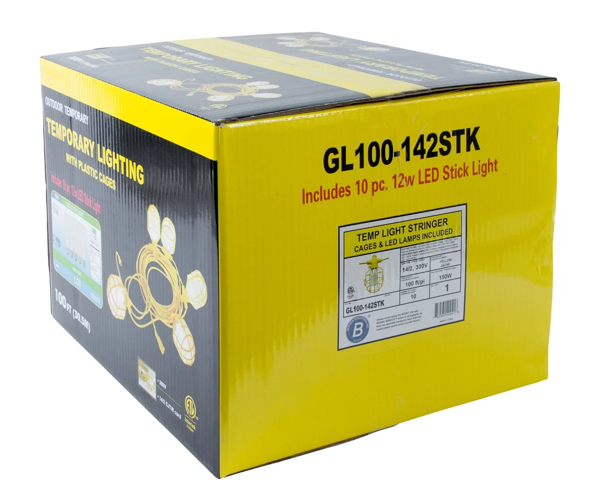 Bergen Industries GL100142STK Temp Light String, 14/2, 100ft, 15A Male & Female LED Included - Image 9