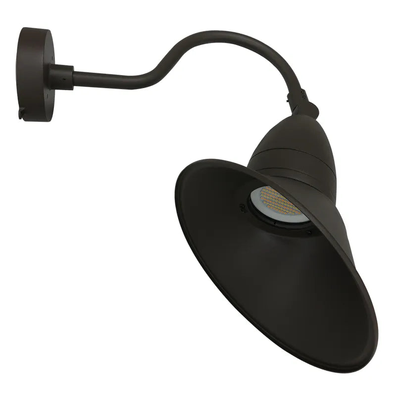 11" LED Gooseneck Barn Light, 5250 Lumen Max, Wattage and CCT Selectable, 120-277V, Integrated Photocell, Black, White, Bronze or Silver Finish - Image 6