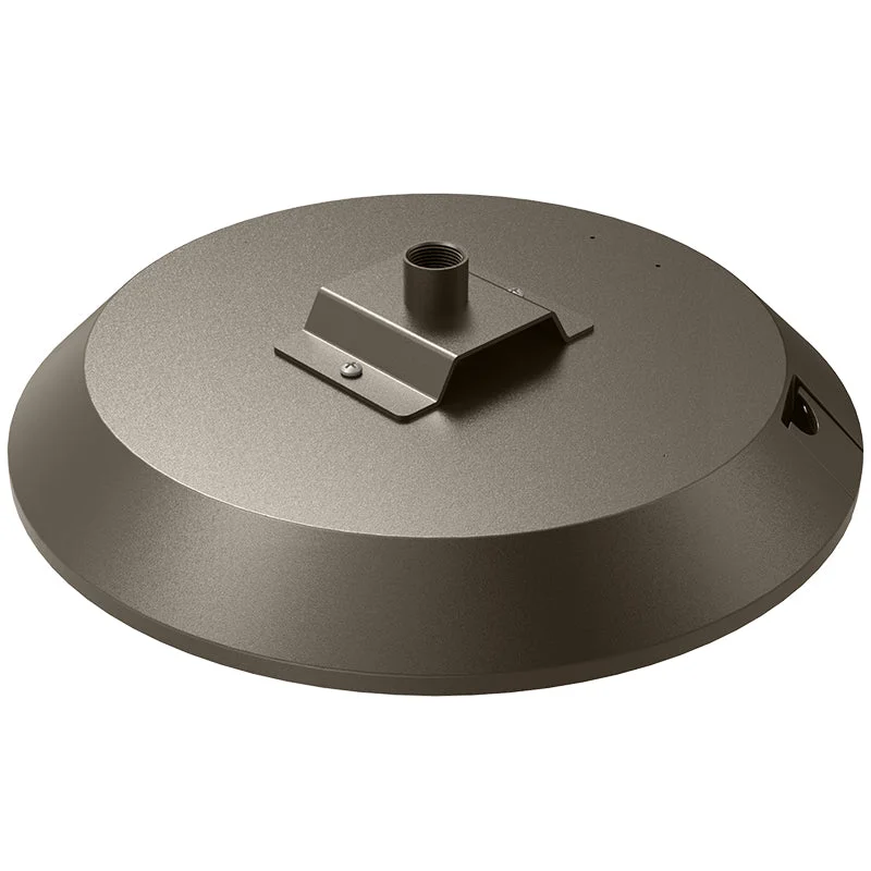 Post Disk Light With 3/4" Pipe Mount bracket, 9000 Lumens, 18W/30W/45W/60W Selectable, 120-277V, CCT Selectable 3000K/4000K/5000K, Bronze Finish - Image 2