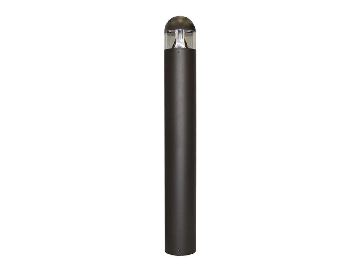 LED 6" Round Top Bollard, 3997 Lumens, Wattage and CCT Selectable, 120-347V, Bronze Finish