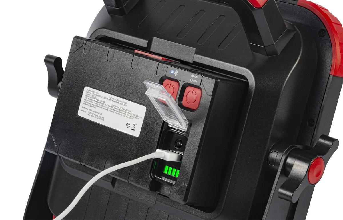Gardner Bender GWL-20BT 20 Watt LED Work Light with Bluetooth Speaker - Image 7