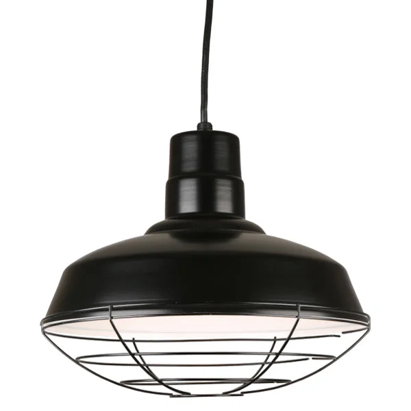 Quick Ship Hi-Lite 14" Warehouse Collection Cord Hung Pendant, H-QSN15114 Series (Black, White, Galvanized Finishes) - Image 3
