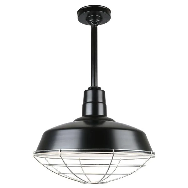 Quick Ship Hi-Lite 14" Warehouse Collection Stem Mount Pendant, H-QSN15114 Series Oil Rubbed Bronze Finish - Image 9