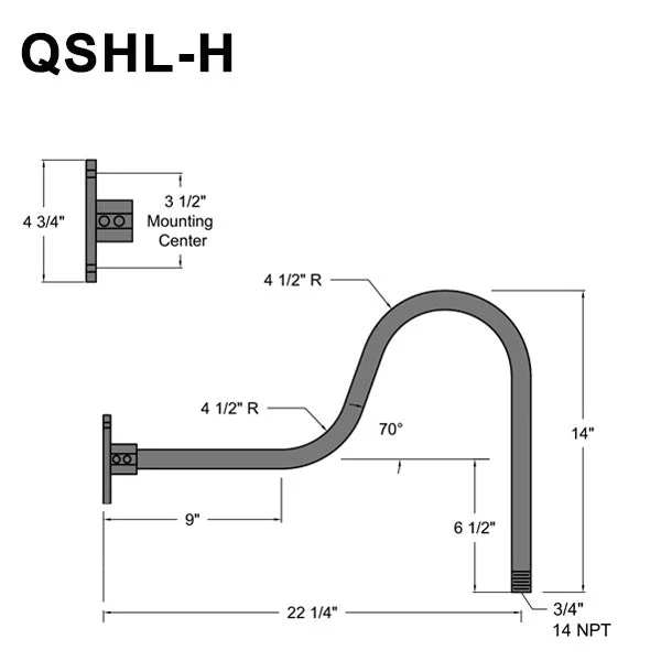 Quick Ship 14" Shade Hi-Lite Gooseneck, Warehouse Collection, H-QSN15114 Series (Black, White, Galvanized Finishes) - Image 9