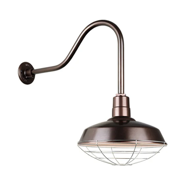 Quick Ship 16" Shade Hi-Lite Gooseneck, Warehouse Collection, H-QSN15116 Series Oil Rubbed Bronze Finish - Image 2