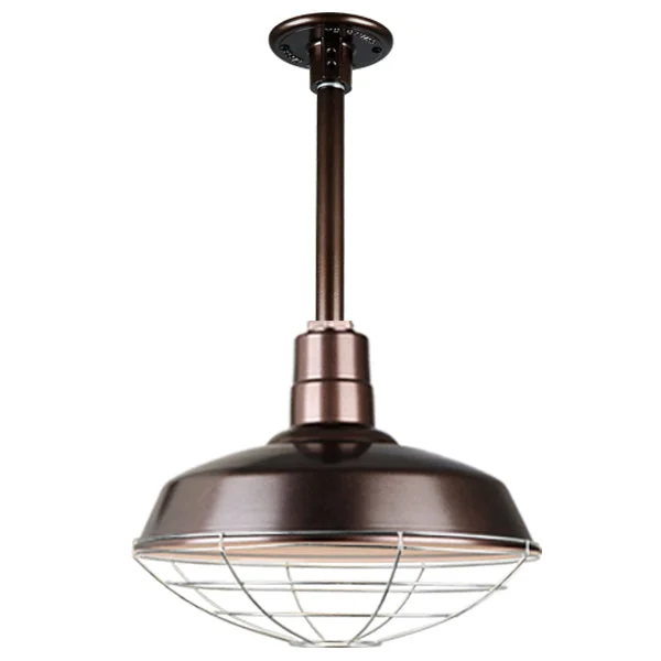 Quick Ship Hi-Lite 16" Warehouse Collection Stem Mount Pendant, H-QSN15116 Series Oil Rubbed Bronze Finish - Image 10
