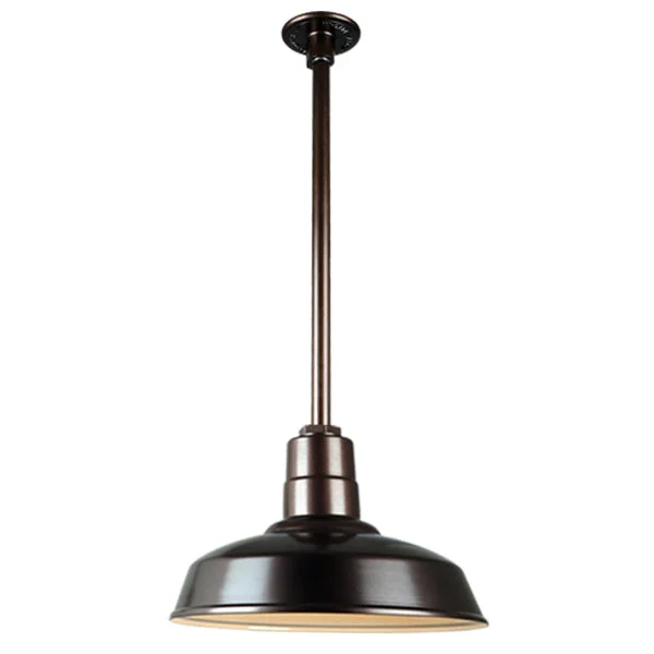 Quick Ship Hi-Lite 16" Warehouse Collection Stem Mount Pendant, H-QSN15116 Series (Black, White, Galvanized Finishes) - Image 11