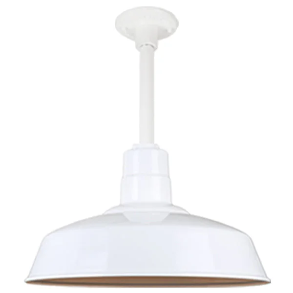 Quick Ship Hi-Lite 16" Warehouse Collection Stem Mount Pendant, H-QSN15116 Series (Black, White, Galvanized Finishes) - Image 23