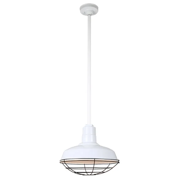 Quick Ship Hi-Lite 16" Warehouse Collection Stem Mount Pendant, H-QSN15116 Series (Black, White, Galvanized Finishes) - Image 6