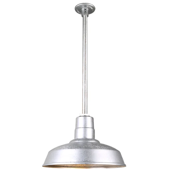 Quick Ship Hi-Lite 16" Warehouse Collection Stem Mount Pendant, H-QSN15116 Series (Black, White, Galvanized Finishes) - Image 8