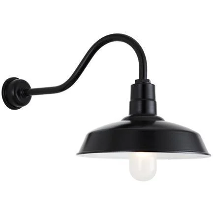 Quick Ship 17" Shade Hi-Lite Gooseneck, Curved Warehouse Collection, H-QSN15117 Series Oil Rubbed Bronze Finish - Image 2