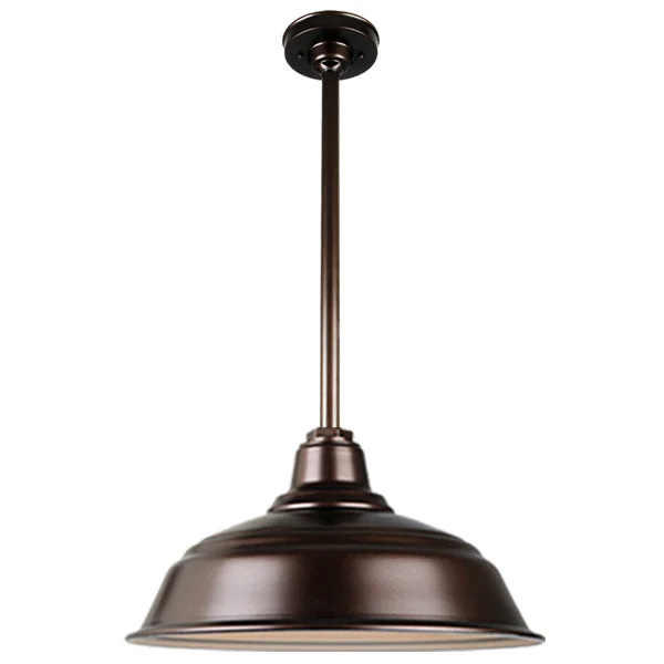 Quick Ship Hi-Lite 17" Curved Warehouse Collection Stem Mount Pendant, H-QSN15117 Series Oil Rubbed Bronze Finish - Image 3