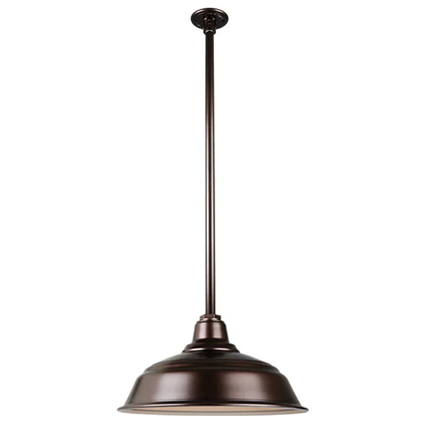 Quick Ship Hi-Lite 17" Curved Warehouse Collection Stem Mount Pendant, H-QSN15117 Series Oil Rubbed Bronze Finish - Image 4