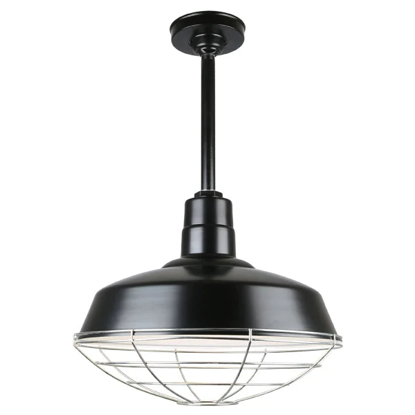 Quick Ship Hi-Lite 18" Warehouse Collection Stem Mount Pendant, H-QSN15118 Series (Black, White, Galvanized Finishes) - Image 2
