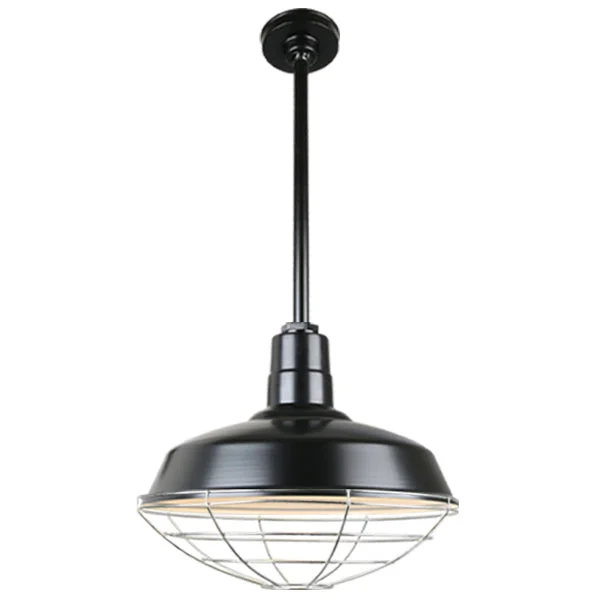 Quick Ship Hi-Lite 18" Warehouse Collection Stem Mount Pendant, H-QSN15118 Series (Black, White, Galvanized Finishes) - Image 21