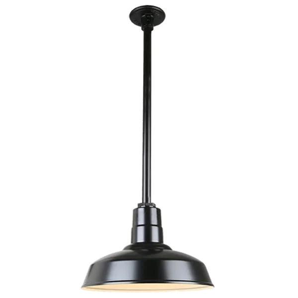 Quick Ship Hi-Lite 18" Warehouse Collection Stem Mount Pendant, H-QSN15118 Series (Black, White, Galvanized Finishes) - Image 3