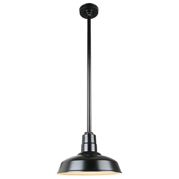 Quick Ship Hi-Lite 18" Warehouse Collection Stem Mount Pendant, H-QSN15118 Series (Black, White, Galvanized Finishes) - Image 4