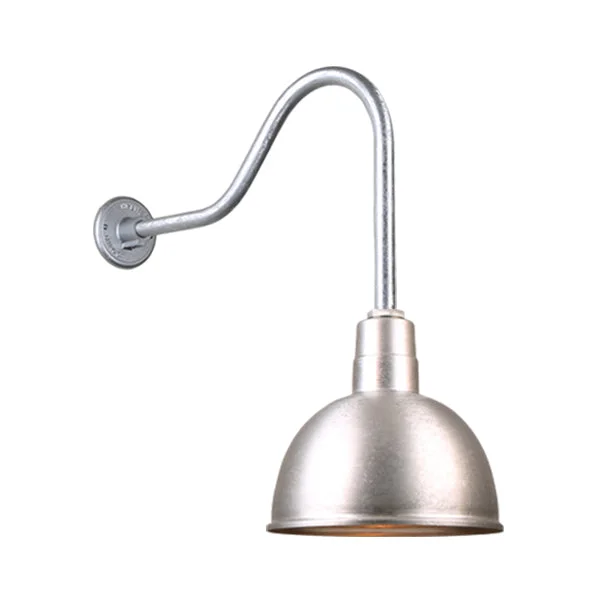 Quick Ship 12" Deep Shade Hi-Lite Gooseneck, Classic Collection, H-QSN16112 Series (Black, White, Galvanized Finishes) - Image 3