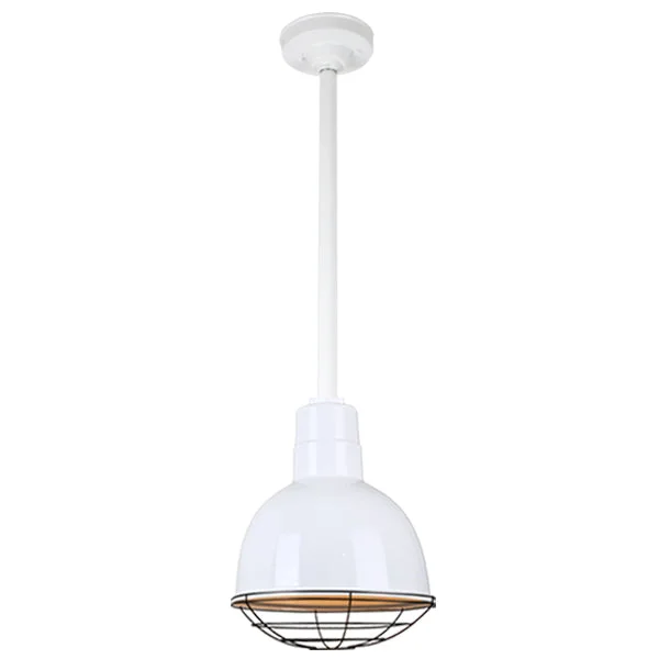 Quick Ship Hi-Lite 12" Deep Bowl Collection Stem Hung Pendant, H-QSN16112 Series (Black, White, Galvanized Finishes) - Image 11