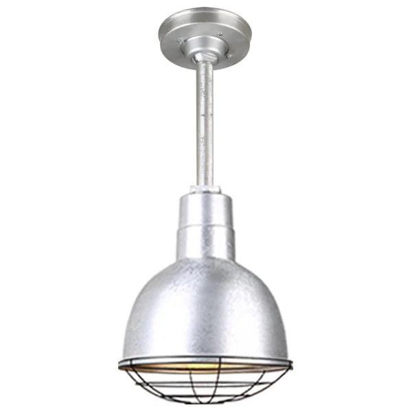 Quick Ship Hi-Lite 12" Deep Bowl Collection Stem Hung Pendant, H-QSN16112 Series (Black, White, Galvanized Finishes) - Image 13