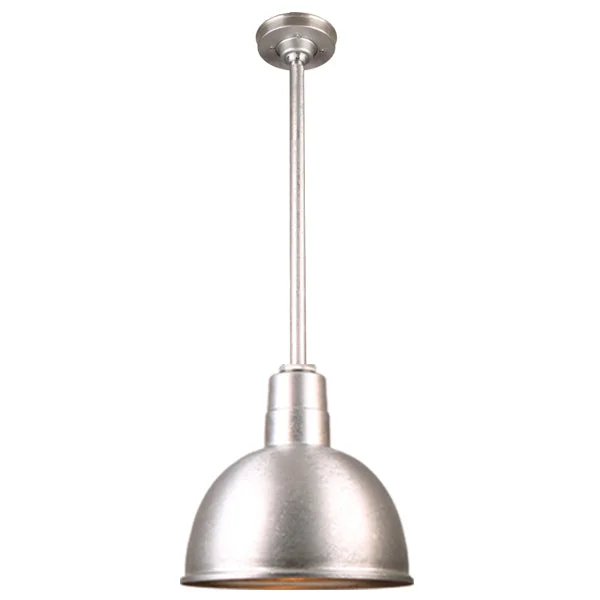 Quick Ship Hi-Lite 12" Deep Bowl Collection Stem Hung Pendant, H-QSN16112 Series (Black, White, Galvanized Finishes) - Image 14