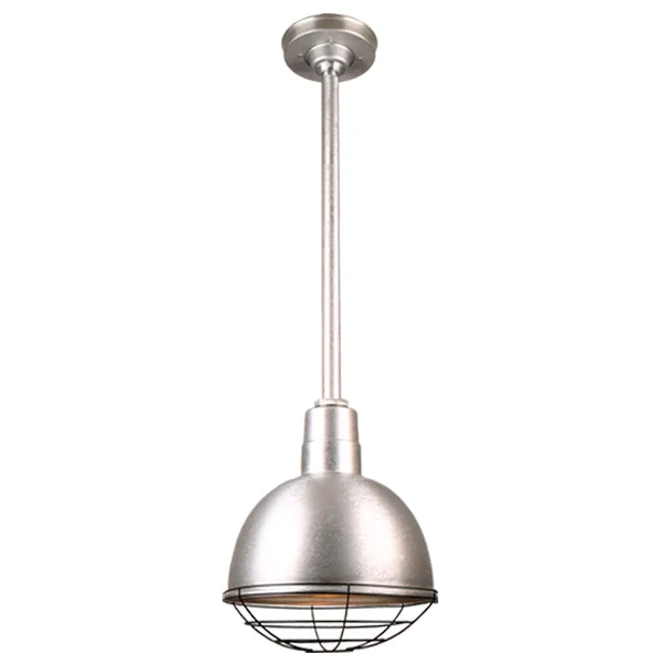 Quick Ship Hi-Lite 12" Deep Bowl Collection Stem Hung Pendant, H-QSN16112 Series (Black, White, Galvanized Finishes) - Image 15