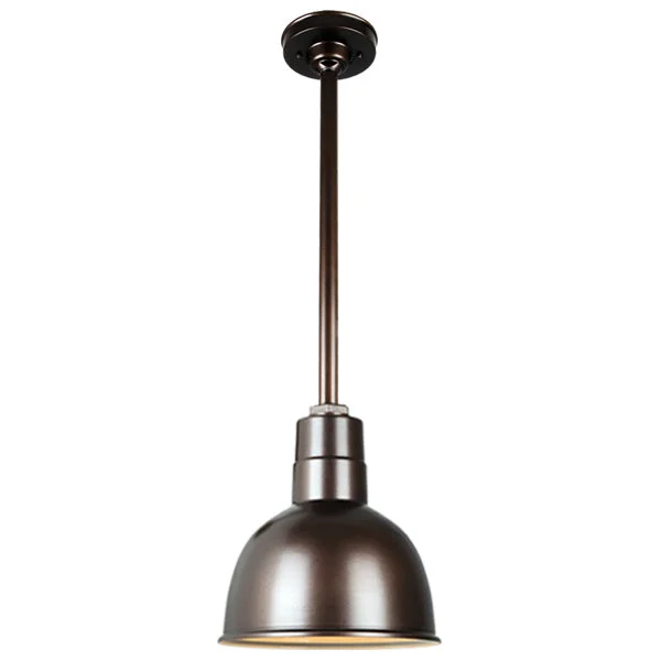 Quick Ship Hi-Lite 12" Deep Bowl Collection Stem Hung Pendant, H-QSN16112 Series (Black, White, Galvanized Finishes) - Image 18