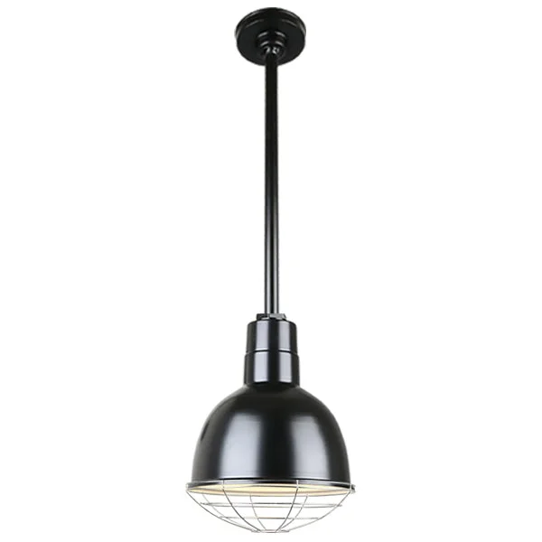 Quick Ship Hi-Lite 12" Deep Bowl Collection Stem Hung Pendant, H-QSN16112 Series (Black, White, Galvanized Finishes) - Image 6