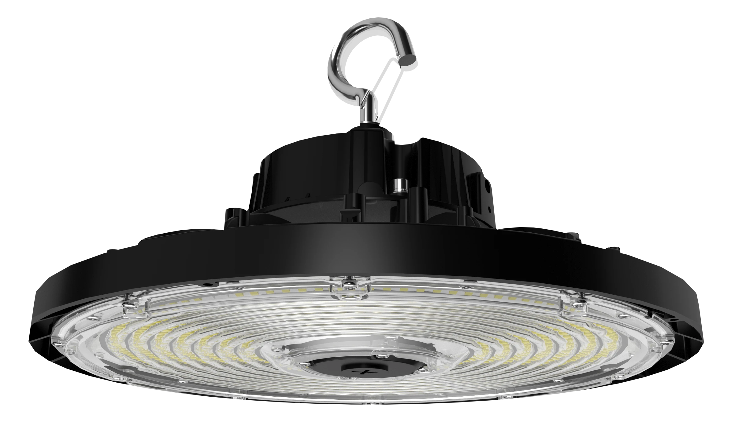 LED UFO High Bay, 37,253 Lumen Max, Wattage and CCT Selectable, 120-277V, Black or White Finish