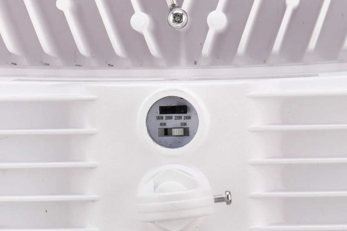 Round High Bay, 38,400 Lumen Max, Wattage and CCT Selectable, 120-347V, Black or White Finish - Image 2