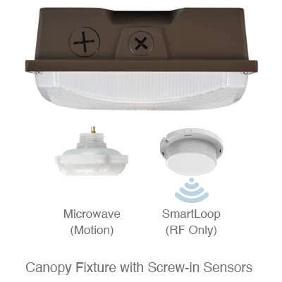 10" Square LED Canopy Light With Photocell, 40W/50W/60W Selectable, 8400 Lumens, 120-277V, CCT Selectable 3000K/4000K/5000K - Image 2