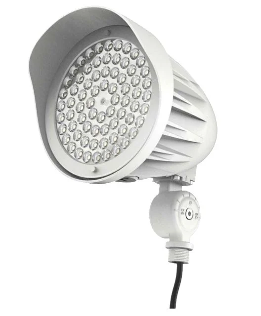 LED Bullet Flood Light, 25W, 3292 Lumen Max, Wattage and CCT Selectable, Integrated Photocell, Knuckle Mount, 120-277V, Bronze or White - Image 2