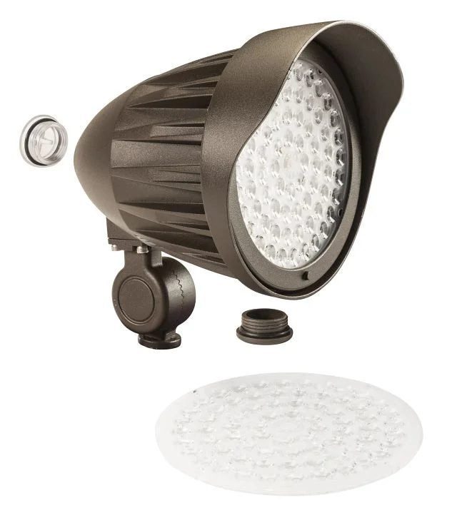 LED Bullet Flood Light, 25W, 3292 Lumen Max, Wattage and CCT Selectable, Integrated Photocell, Knuckle Mount, 120-277V, Bronze or White - Image 3