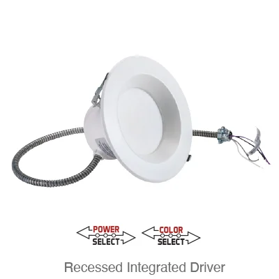 Advanta LED 6 Inch Recessed Downlight, 1,550 Lumens, Wattage Selectable: 9W/13W/18.5W, CCT Selectable: 3000K/4000K/5000K, 120-277V