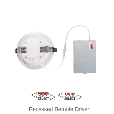 Advanta LED 4 Inch Recessed Downlight with Remote Driver, 690 Lumens, 9W, TRIAC Dimming, CCT Selectable: 2700K/3000K/3500K/4000K/5000K, 120V - Image 2