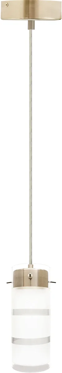 LED Cylinder Glass Pendant Light, 12W, 810LM, 120V, CCT Selectable 2700K/3000K/35000K/4000K/5000K, Brushed Nickel Finish