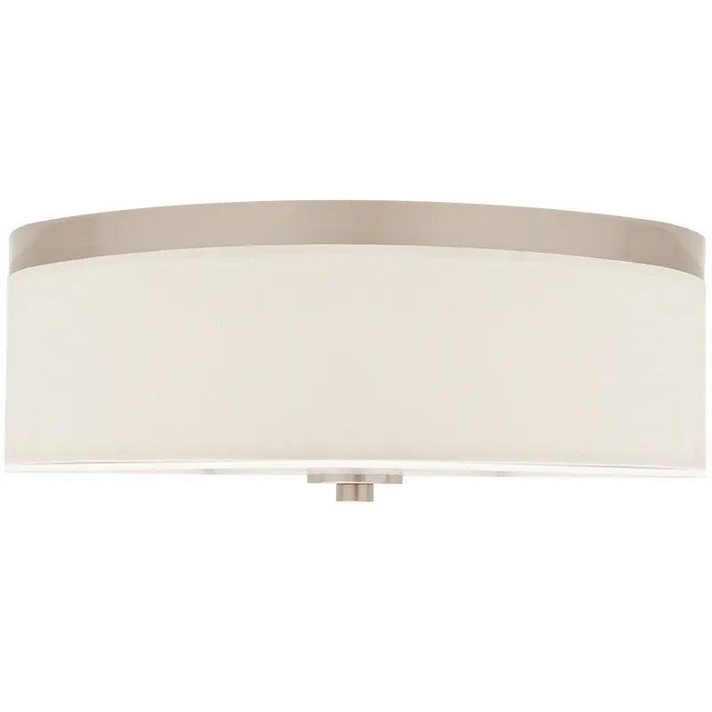 18" LED Fabric Drum Fixture, 1800 Lumens, 35W, CCT Selectable, 120V, Brushed Nickel Finish - Image 2