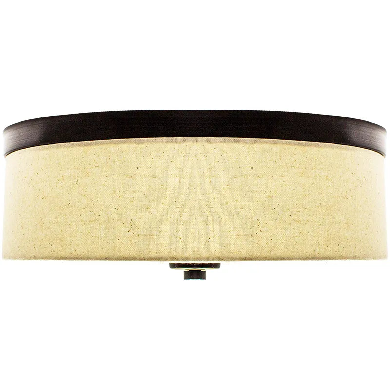 22" LED Fabric Drum Fixture, 2100 Lumens, 45W, CCT Selectable, 120V, Bronze Finish - Image 2