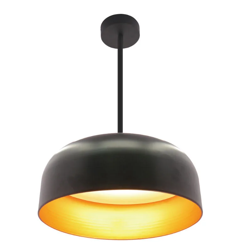 LED 24" Pan Pendant With 6FT Adjustable Rod Pendant Light, 40W, 2800LM, 120V, CCT Selectable 2700K/3000K/35000K/4000K/5000K, White Gold or Black Gold Finish - Image 4