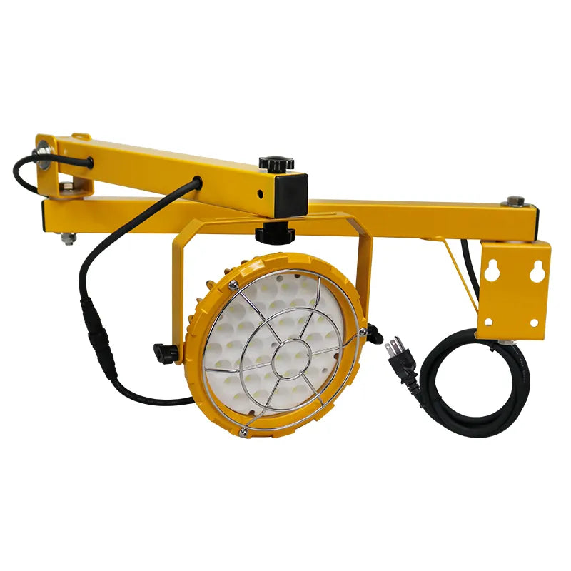 Round Loading Dock Light, 6600 Lumens, 60W, 6000K, with 1FT WP Connection Cord