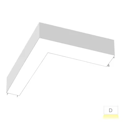 24x24" L-Shape Downlight, 6000 Lumen Max, Wattage and CCT Selectable, 120-277V