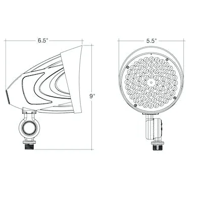 Trunnion Mounted MAGNA-Line LED Bullet Flood Light with Photocell, 3,125 Lumens, Wattage and CCT Selectable, 120-277V, Bronze or White Finish - Image 4