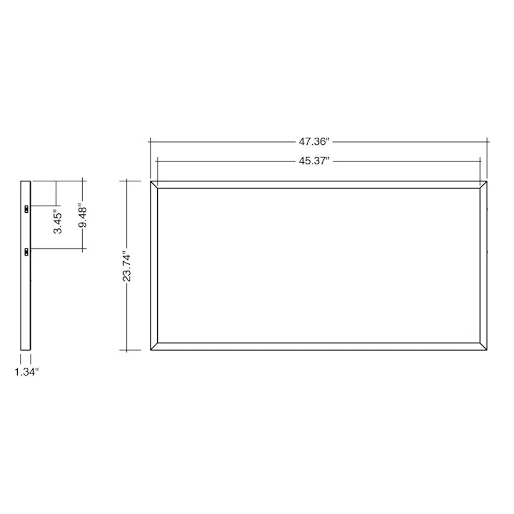 2x4 Surface Mount LED Panel: Internal-Line, 1.34" Thick, 5500 Lumen Max, Wattage and CCT Selectable, 120-277V - Image 3