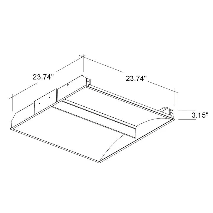 2x2 Thin LuxLume Troffer: ARCY-Line, 4800 Lumen Max, Wattage and CCT Selectable, 120-277V - Image 3