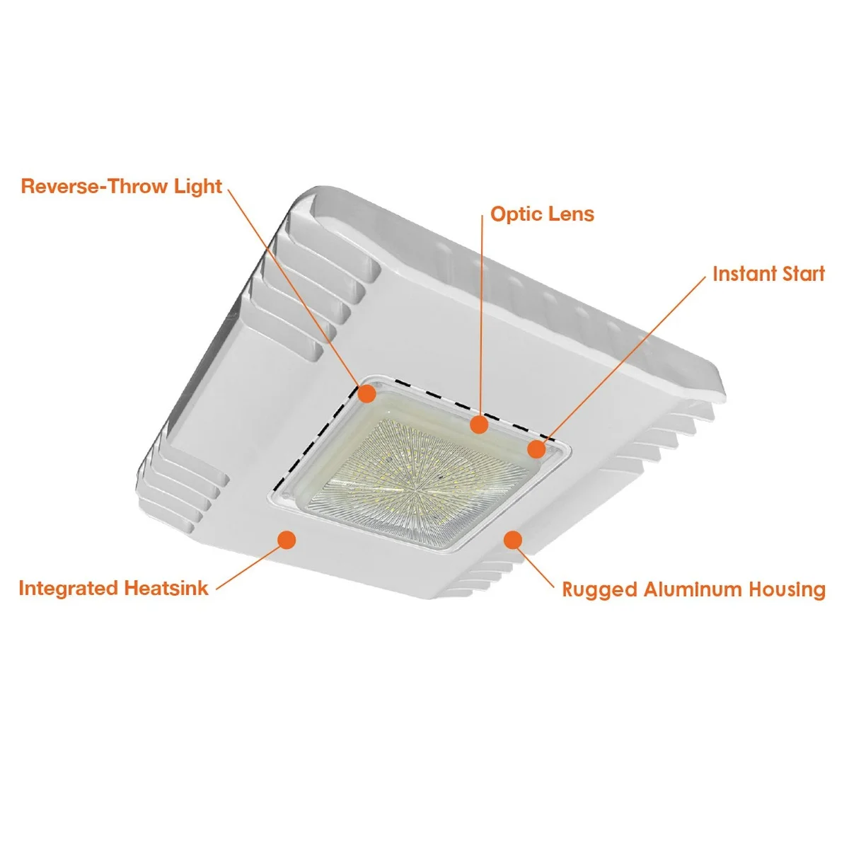 LED Canopy Light, 18,000 Lumens, 150W, CCT Selectable, 120-277V - Image 2