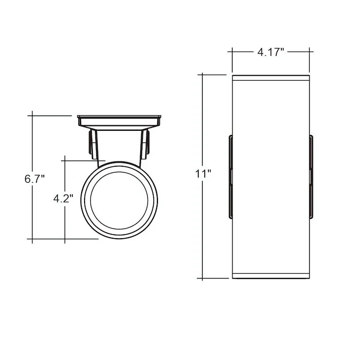 4" Architectural Cylinder Up and/or Down Light, 2100 Lumen Max, CCT and Wattage Selectable, Integrated Photocell, 120-277V - Image 3