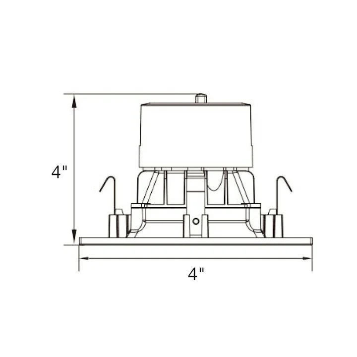 4" Square Retrofit Downlight, 11W, 750 Lumens, 120V - Image 3