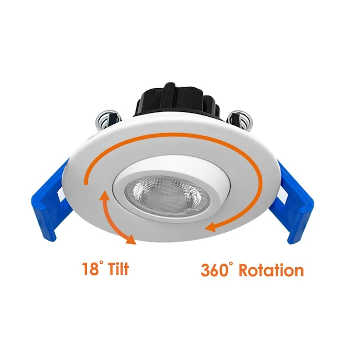 2" Gimbal Downlight: SnapTrim-Line, 350 Lumens, 5W, 2700K, 4000K, or 5000K, 120V - Image 3