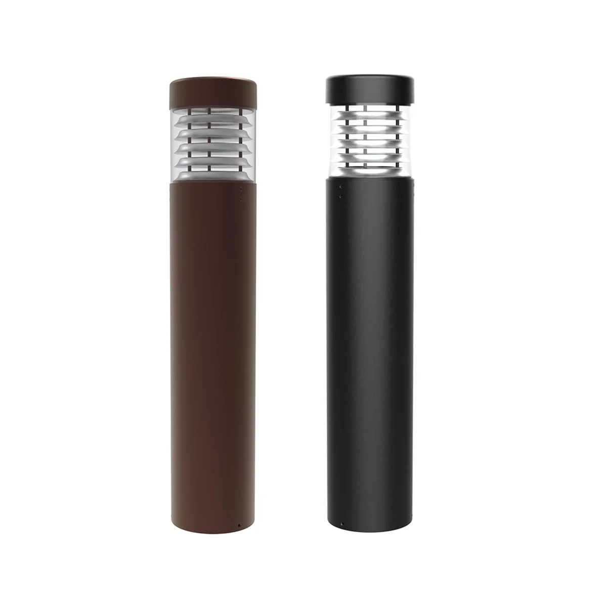 8" Flat Louver Bollard, 2000 Lumens, 4000K or 5000K, Wattage Selectable, 120-277V, Black or Bronze - Image 2