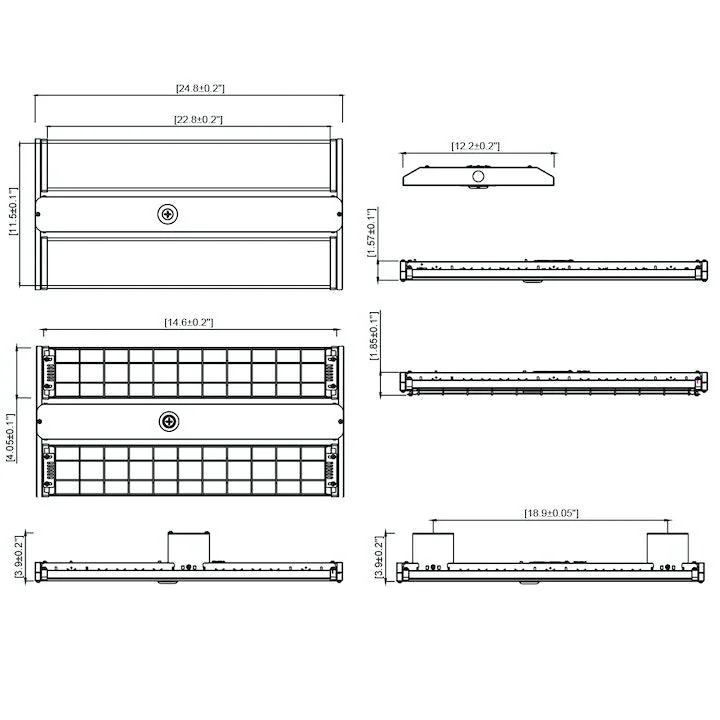 2FT LED Linear High Bay, 33000 Lumen Max, Wattage and CCT Selectable, 120-277V or 277-480V - Image 3